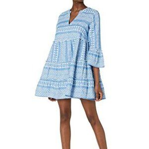 NWT Renee Yarn Dye Dress Blue Size Small